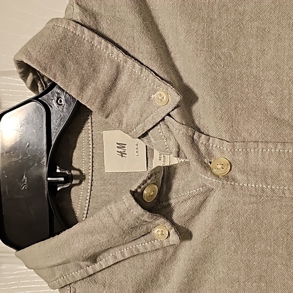 H&M men's linen casual button down shirt - Picture 3 of 6